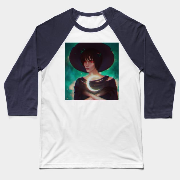 Witch Boy Baseball T-Shirt by Purplehate